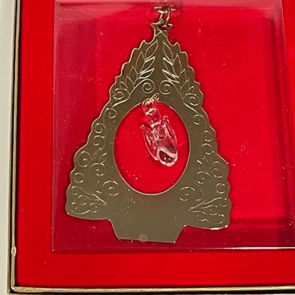 Vintage Duchin crystal classics Christmas ornament tree angels.